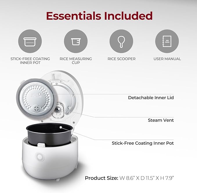 6-Cup Rice Cooker With LED Display